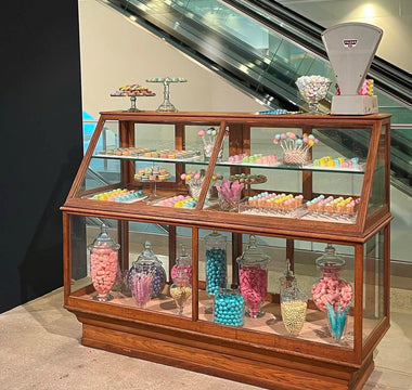 Acrylic trays displaying food