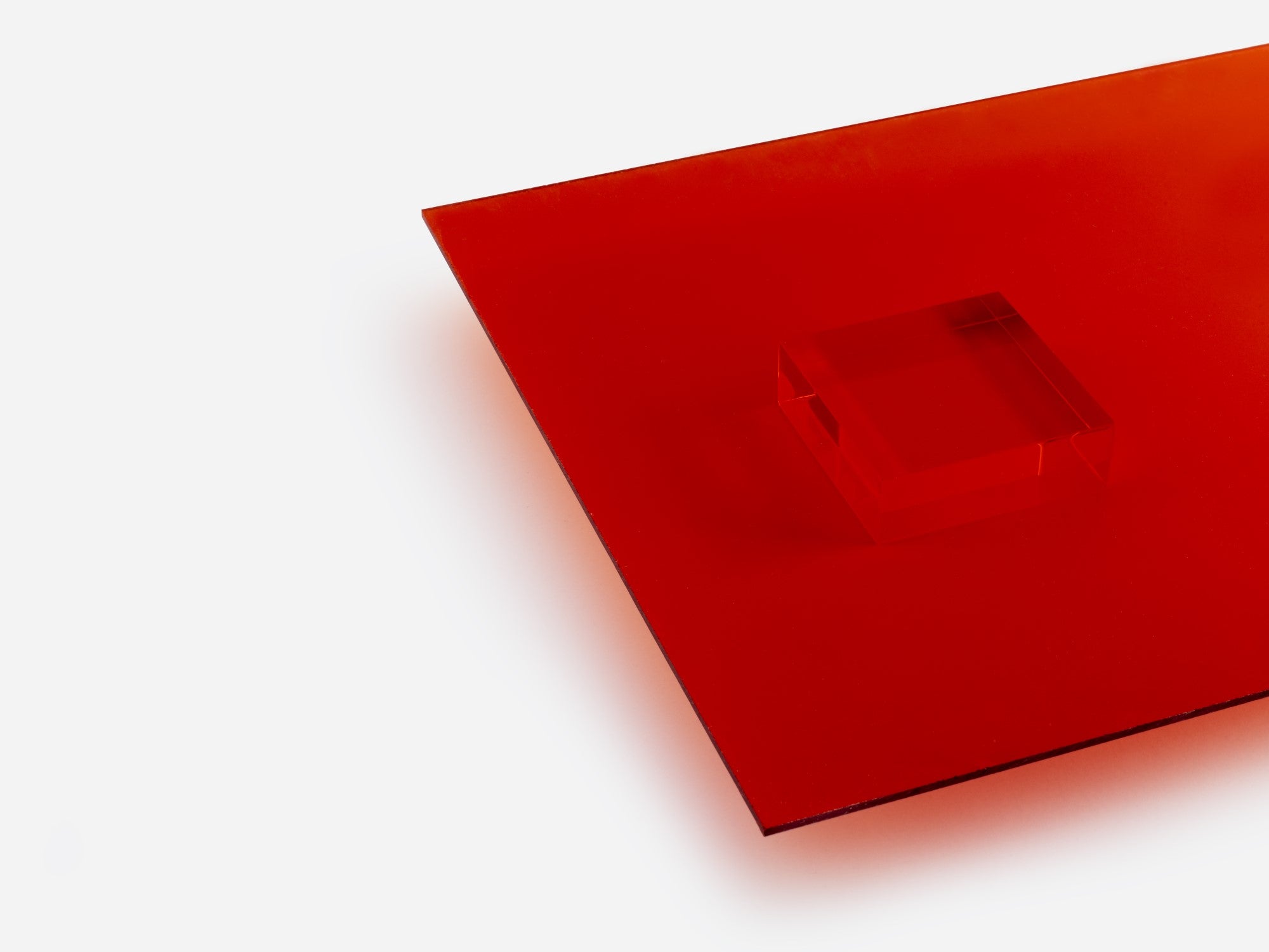 RED PINK FLUORESCENT ACRYLIC PLEXIGLASS 1/8 X 8 X 12 PLASTIC SHEET