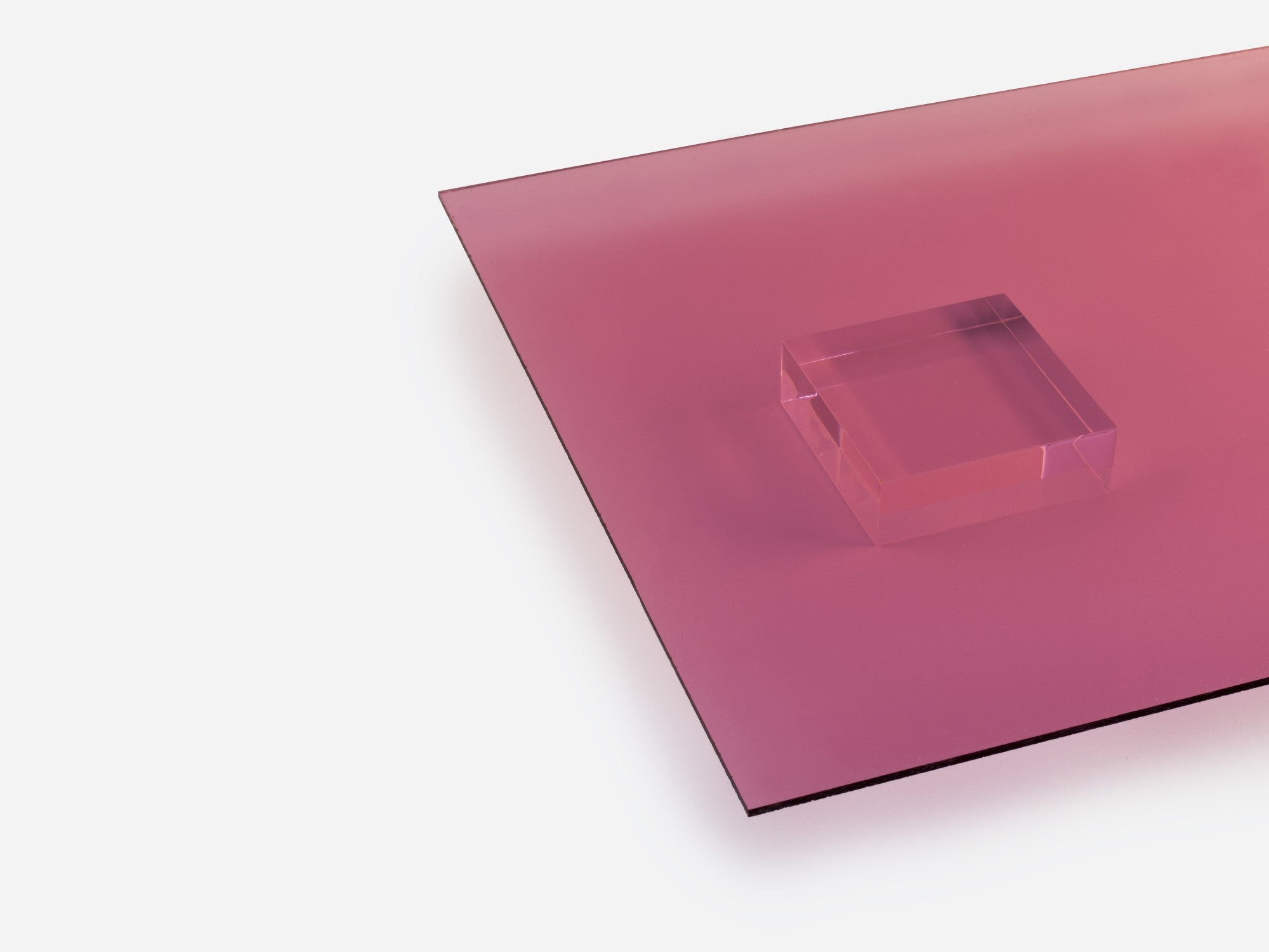 Transparent Fluorescent Pink Cast Acrylic Sheets
