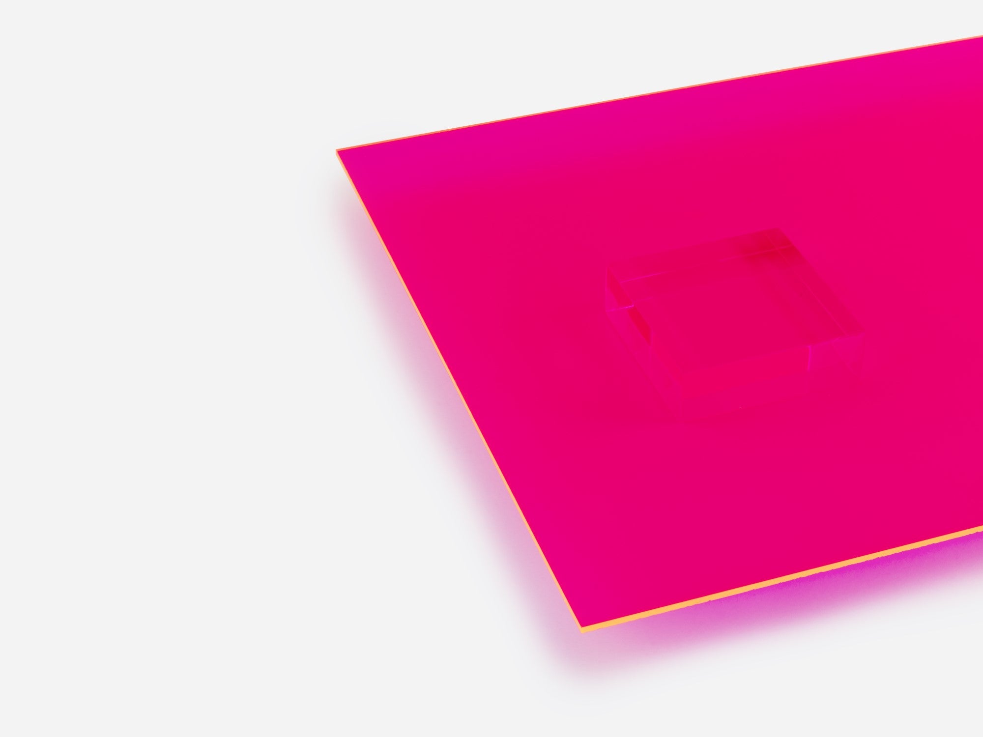 1/8 (0.118) Pink Neon Fluorescent Acrylic Plexiglass Sheet 24x12 Cast  3mm Thick Nominal Size AZM